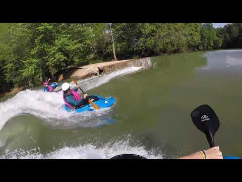 Kayaking at Triggers Gap,  in North West Arkansas - Family Freestyle Whitewater Kayaking Session