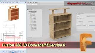 Fusion 360 3D Bookshelf Tutorial Beginner Practice 7