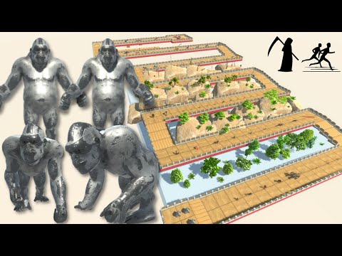 Iron-Goro Death Run | The Garden Death Run - Animal Revolt Battle Simulator
