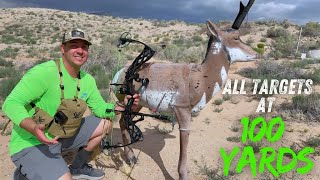 Total Archery Practice At 100 Yards on Every Target in High Winds!
