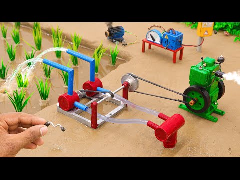 diy mini powerful two motor water pump science project ​⁠@sanocreator