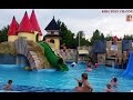 Water park for kids with funny castle and many ...