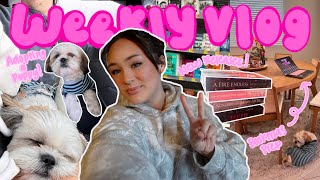 bookmas prep, book shopping, reading sprints, adopting a puppy - WEEKLY VLOG | bookmas day 8