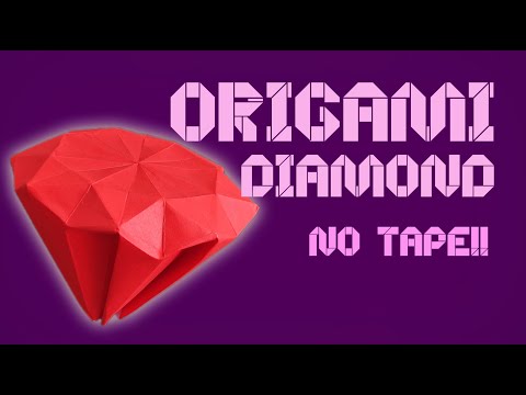 HOW TO MAKE ORIGAMI DIAMOND WITHOUT GLUE