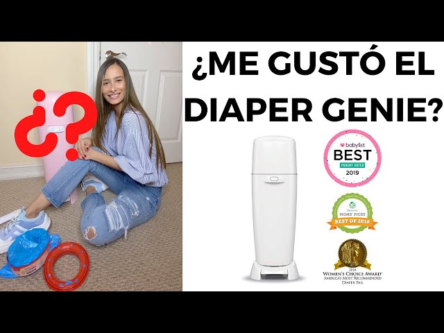 Vídeo relacionado con Diaper Genie - Cubo de basura con pañales (1 recarga Easy Roll 18 bolsas) EU, Gris Pierre