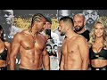 DAVID HAYE LOOKS RIPPED IN RETURN TO RING AT WEIGH IN! AS HE STARES DOWN JOE FOURNIER