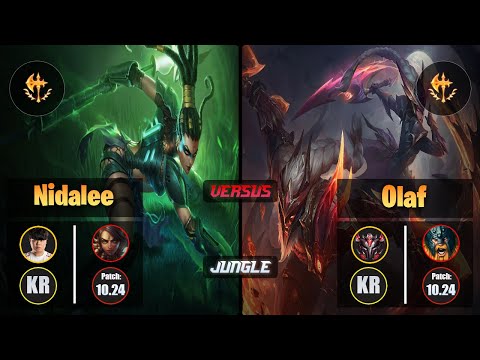 Clid NIDALEE (Jungle) [Conqueror] VS OLAF - Grandmaster KR Patch 10.24