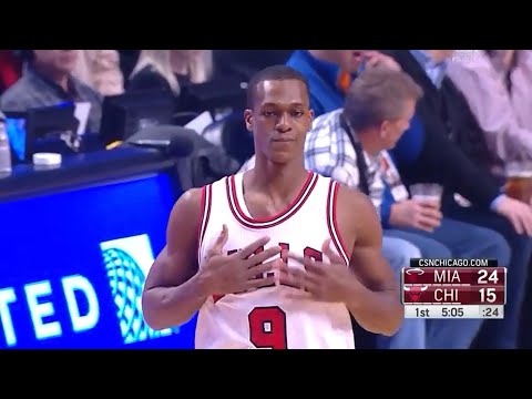 Rajon Rondo Bulls 13pts 7asts vs Heat (2017)