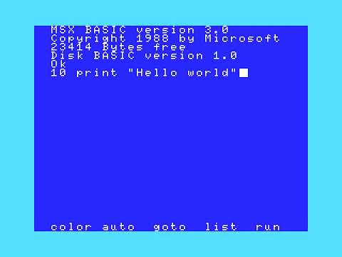 [MSX] Booting a Panasonic FS-A1WX MSX2+ into MSX-BASIC