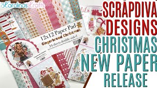 NEW CHRISTMAS Paper Haul, Scrap Diva Designs Gingerbread Christmas PAPER Haul & Paper Flip Through