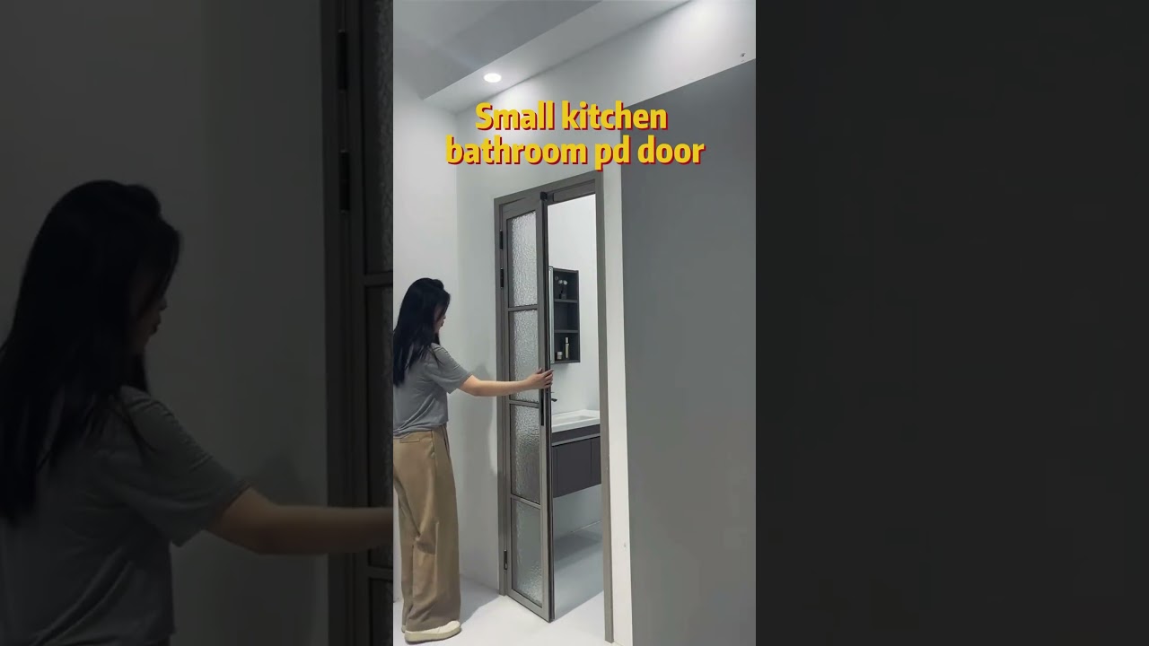 Small Kitchen bathroom pd door#kitchendoor #slidingdoor #doorandwindowfactory #doorandwindows