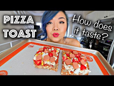Making PIZZA TOAST... how does it taste?! (Easy Vegan Recipe)