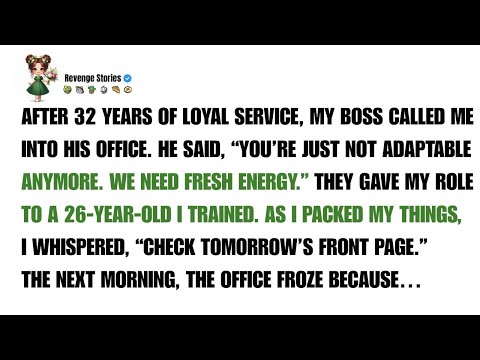 After 32 Years Of Loyal Service, My Boss Called Me Into His Office. He Said,  -Reddit Like Stories