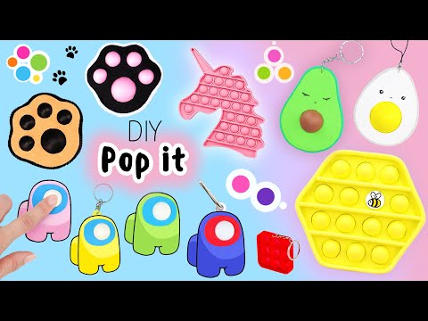 7 DIY Fidget Toys - Viral TikTok Fidget Toys Ideas - DIY Pop It Fidget Toys Compilation - 팝잇 만들기