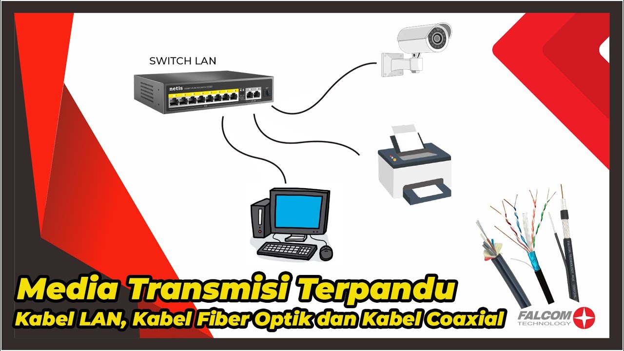 Media Transmisi Terpandu || Kabel LAN, Kabel Fiber Optik dan Kabel Coaxial Falcom Technology