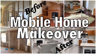 MOBILE HOME MAKEOVER BEFORE AND AFTER | DOUBLE WIDE MOBILE HOME HOUSE TOUR