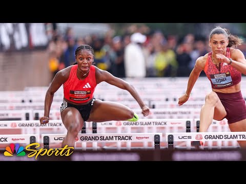 Ackera Nugent FLIES past Sydney McLaughlin-Levrone in 100mH win at Grand Slam Philly | NBC Sports