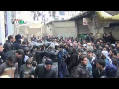 تشييع أبو طلال السبع في مدينة سقبا في ريف دمشق