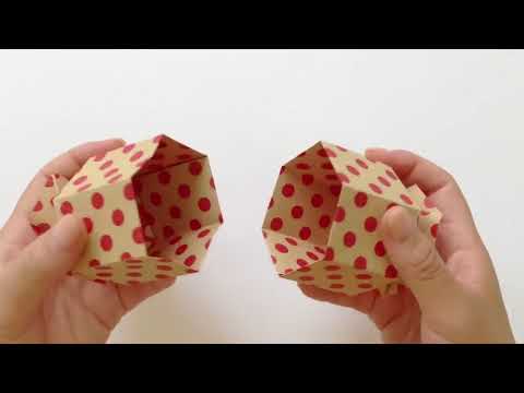 Origami Paper Hexagon Candy Shape Gift Box Tutorial Origami Kawaii〔#159〕