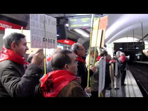 Protesta CAP Bellvitge & Mossos encerrados Plaza España (Barcelona) 13.1.2012