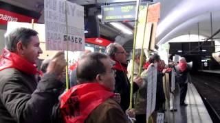 Protesta CAP Bellvitge & Mossos encerrados Plaza España (Barcelona) 13.1.2012