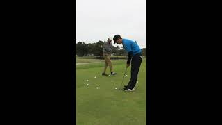 Drill for making short putts.