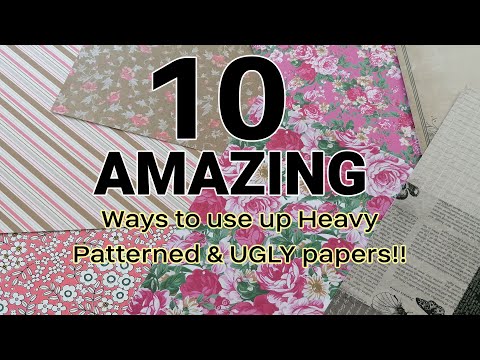 💥10 AWESOME💥 ways to use up patterned/Ugly PAPERS!! + AMAZING NEWS HD QUALITY