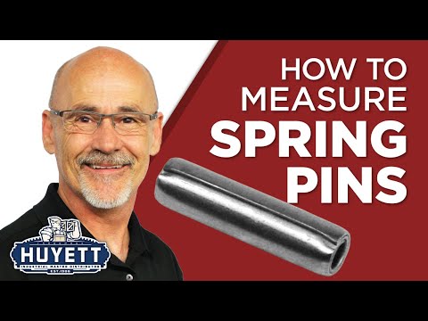 Part of a video titled How to Measure Spring Pins - Huyett.com - YouTube