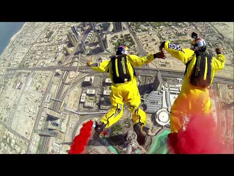 Sky Diving | Burj Khalifa | Pinnacle Base Jump | 1080p.