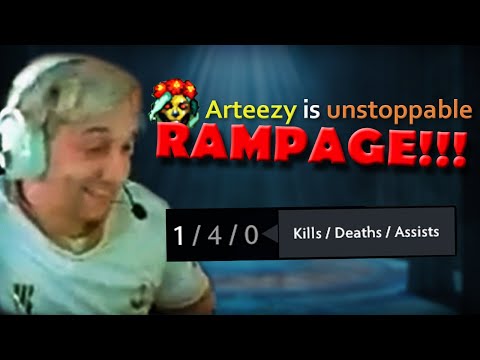 Arteezy Feeds In Lane, Then Gets First Rampage Of TI12
