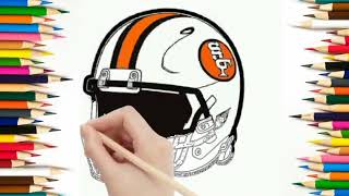 How to Draw a Football Helmet Step by Step | Easy Football Helmet Drawing Tutorial for Beginners