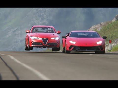 Alfa Romeo Giulia QV by Mesa vs Lamborghini Huracan at Highlands
