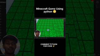 Minecraft Game Using Python 😳🧑‍💻 #shorts #minecraft #developer