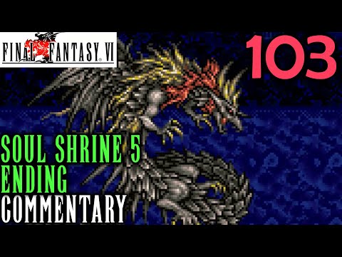 Final Fantasy VI Walkthrough Part 103 - Soul Shrine 5 - All The Dragons Finale (GBA Extra Content)