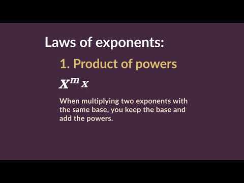 2.3 Laws of exponents: 1 - Product of powers  