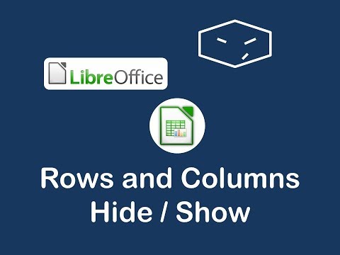 libreoffice calc hide and show rows and columns