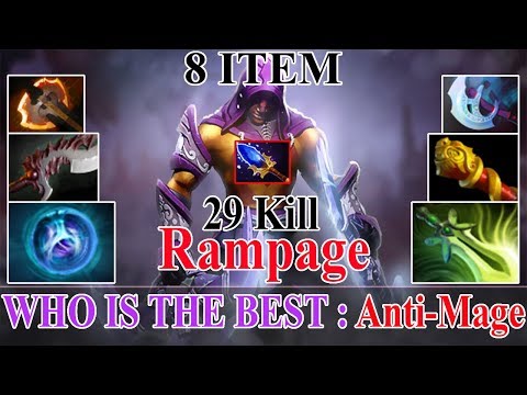 Rampage - Anti-Mage Safelane | King of Carry 29 Kill | Dota 2 Sroksre MMR Gameplay  #Dota