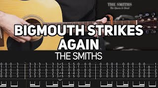 The Smiths - Bigmouth Strikes Again (Guitar lesson with TAB)