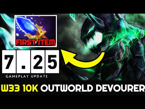 W33 10k MMR MID Outworld Devourer Outplayed Enemies with First Item 12MIN Scepter 7.25 Dota 2