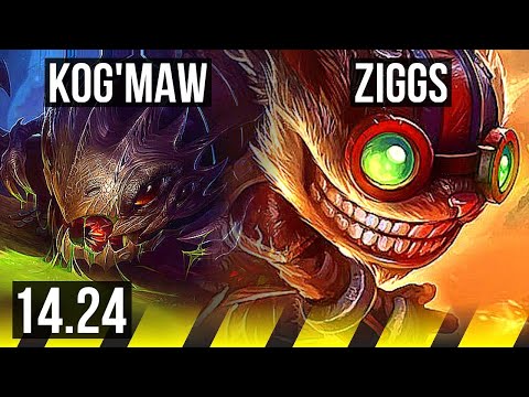KOG'MAW & Blitzcrank vs ZIGGS & Milio (ADC) | Godlike | NA Master | 14.24