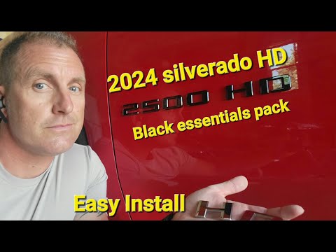2024 Chevrolet silverado 2500 HD black essentials pack...easy decal and emblem removal and install.