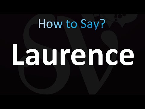 How to Pronounce Laurence (French)