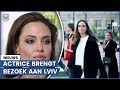 Angelina Jolie vlucht na luchtalarm in Oekraïne