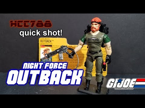 HCC788 quick shot! NIGHT FORCE OUTBACK! - Vintage G.I. Joe toy!