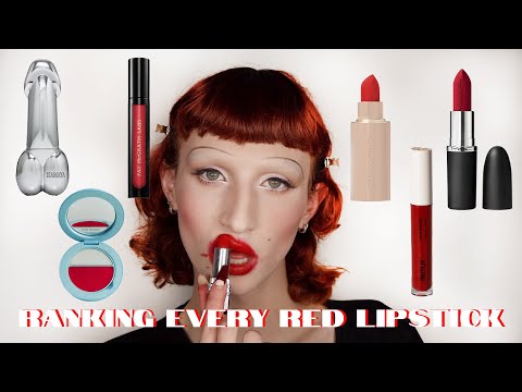 RANKING + TRYING ON EVERY SINGLE RED LIPSTICK I OWN