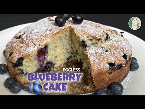 Blueberry Cake | Eggless Cake recipe | No egg No condensed milk | 40K celebration - Sattvik Kitchen