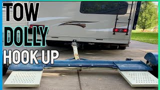 How to Hook Up Your RV Tow Dolly - Towing your Car Behind Your Camper