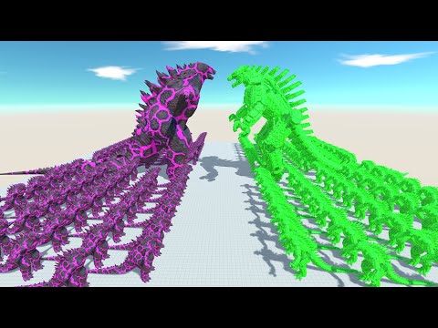 Monster War Violet -Team Godzilla 2014 Violet VS Team Mecha Godzilla 2021 Green - ARBS