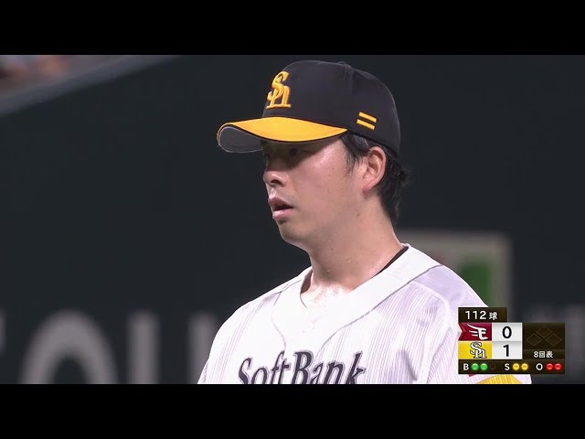 【8回表】ホークス・大関知久 8回113球7奪三振無失点の好投を見せる!! 2022年6月18日 福岡ソフトバンクホークス 対 東北楽天ゴールデンイーグルス