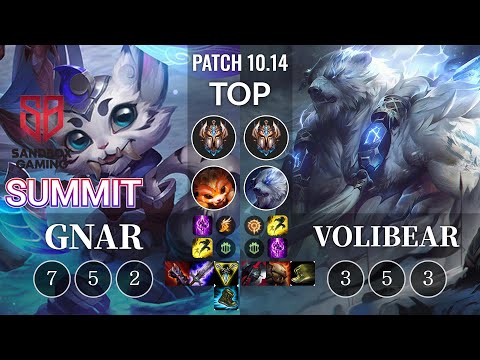 SB Summit Gnar vs Volibear Top - KR Patch 10.14
